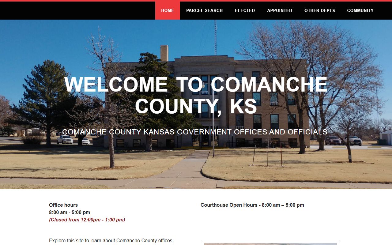 Comanche County court records official county homepage