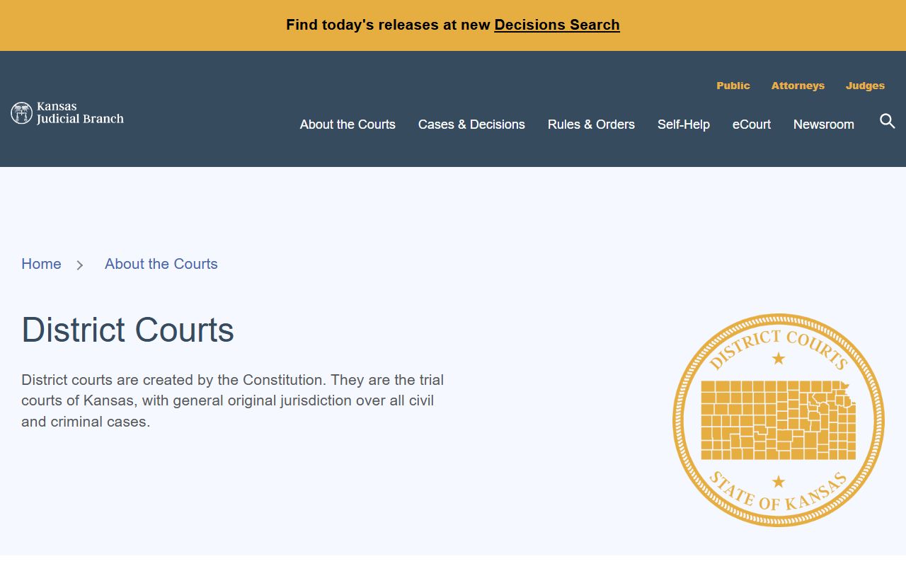 Comanche County district court Kansas district courts page